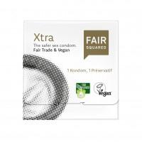 FAIR SQUARED Xtra Condoms, Vegan & Fair Trade, 18 cm, 60 pcs