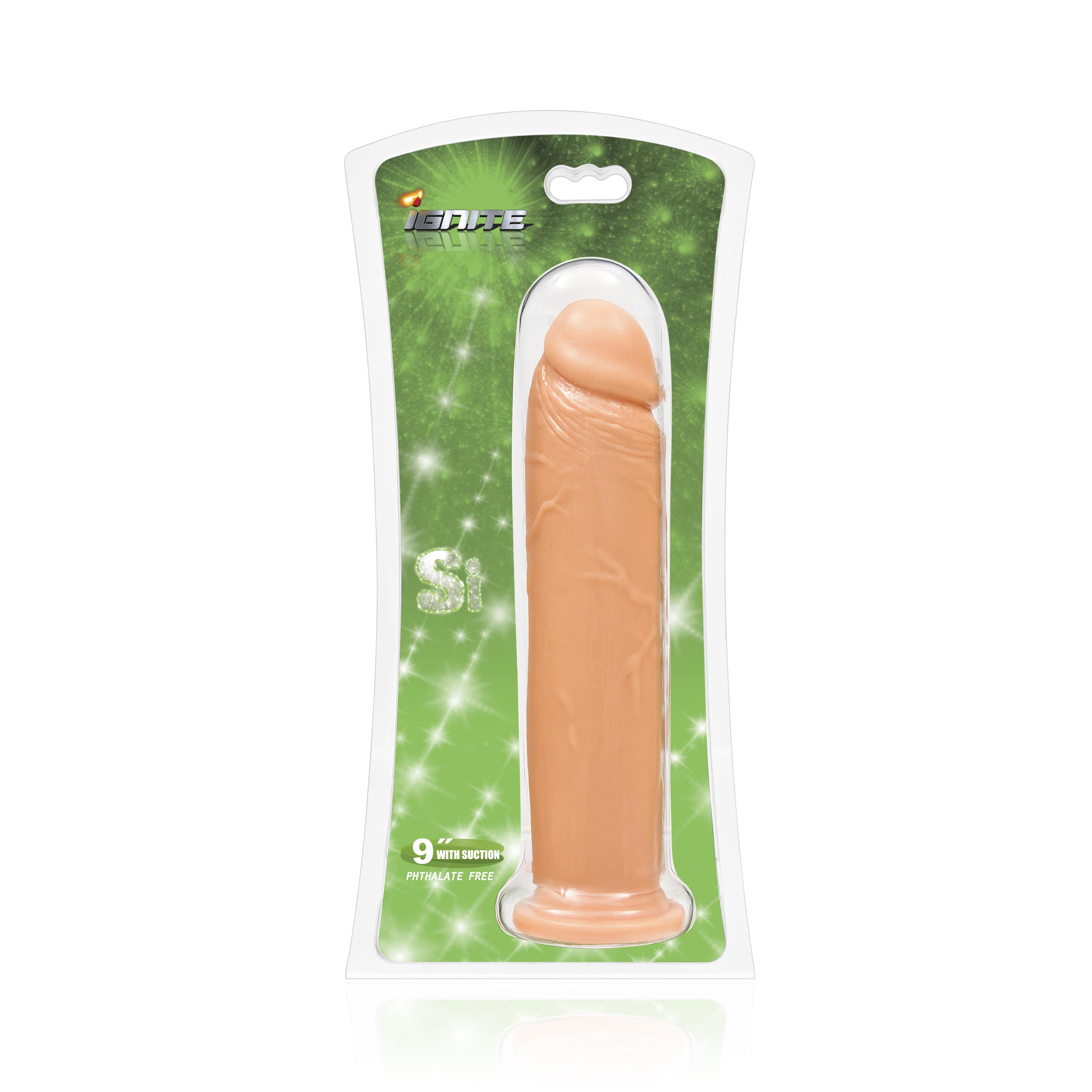 SI IGNITE Cock Dong with Suction, Flesh, 23 cm