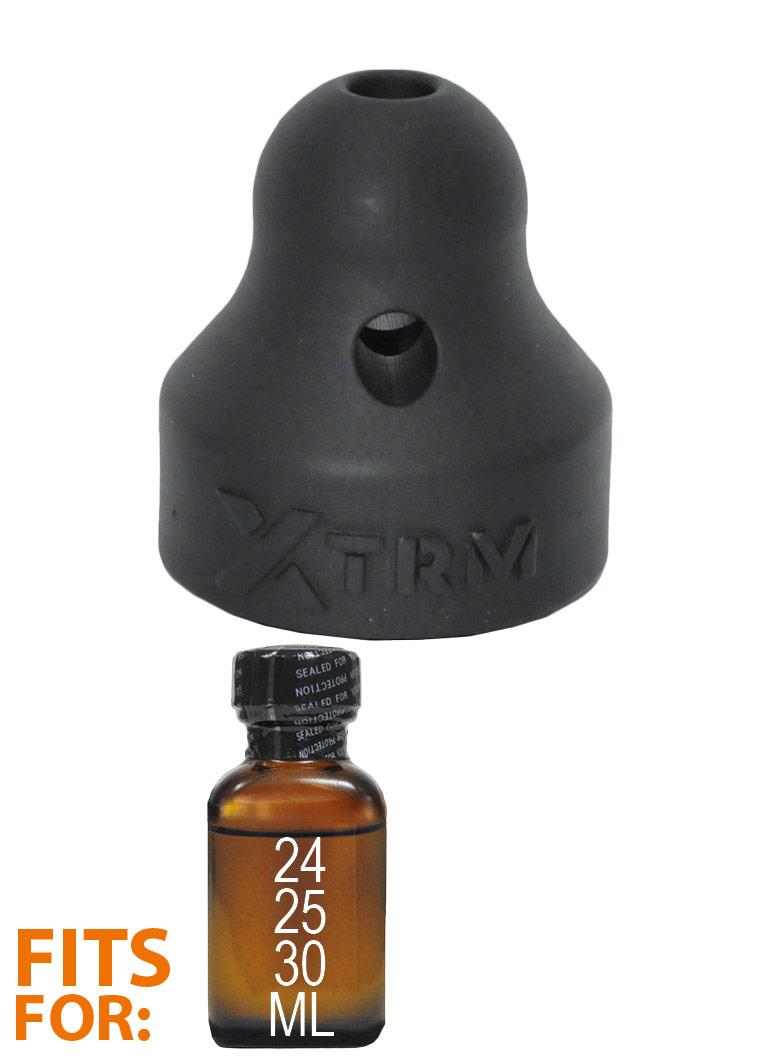 XTRM Booster Large, Poppers Inhaler for Large Bottles, Black, Ø 2,2 cm (0,86 in)