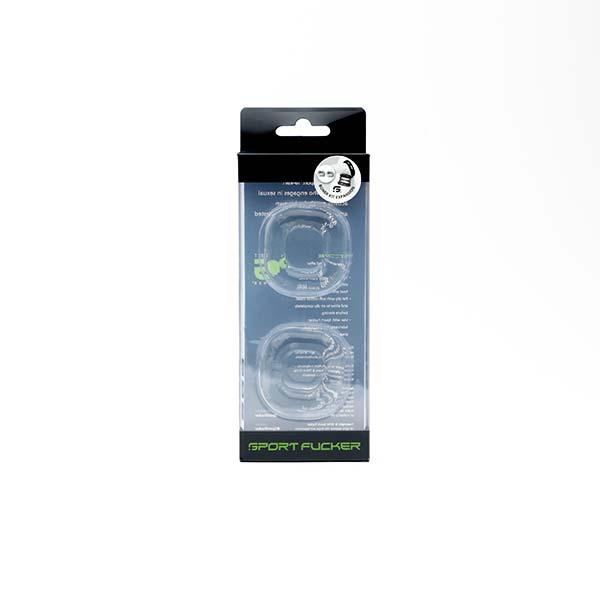 Sport Fucker Boner Expansion 2-Pack Cockring, Clear