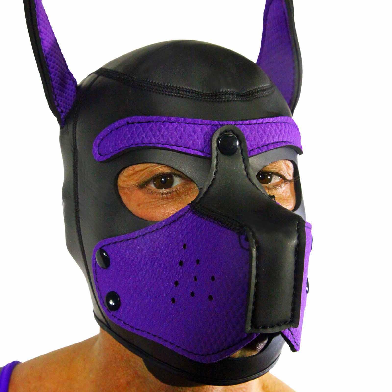 RudeRider Neoprene Puppy Hood Purple, L size