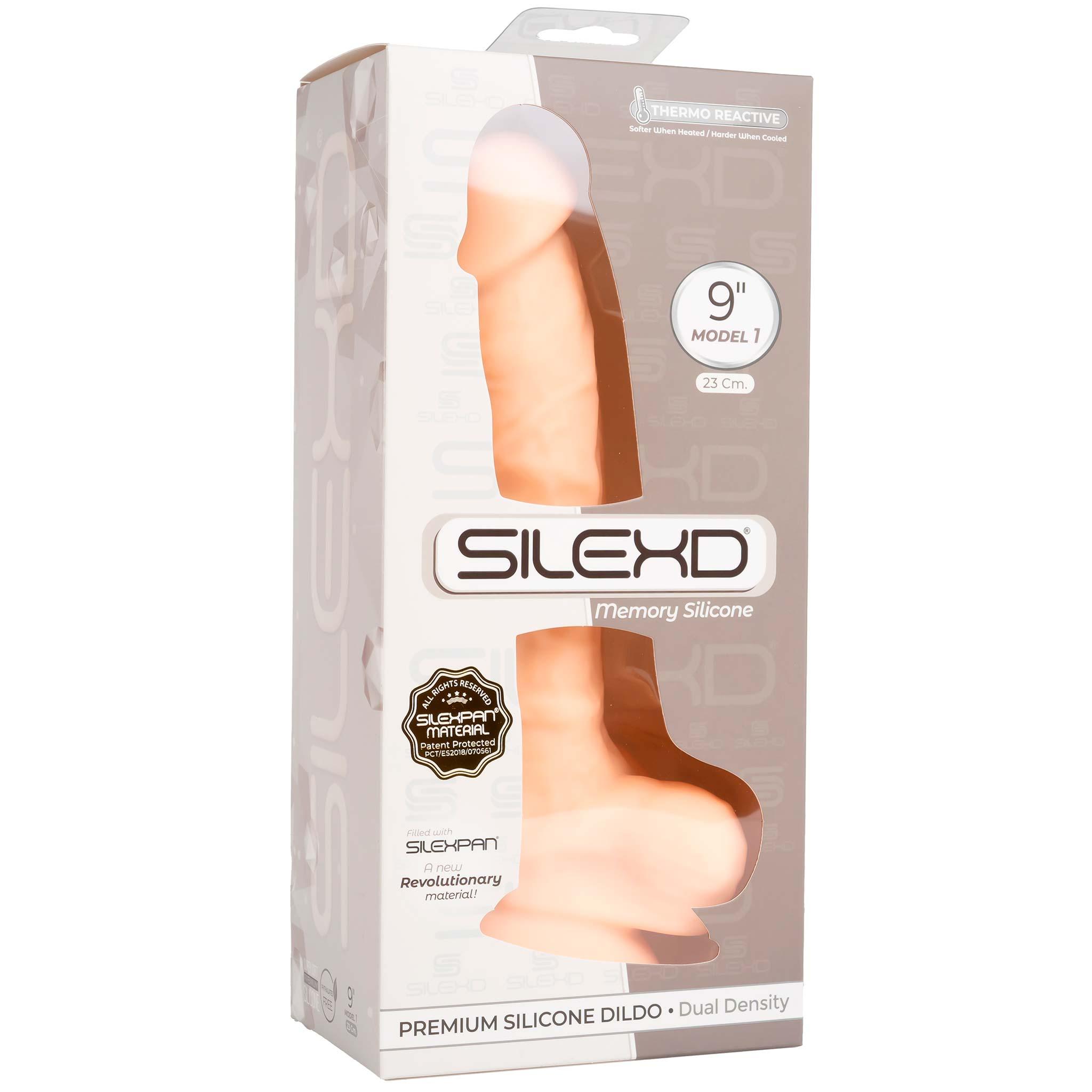 SILEXD Premium Silicone Dildo Model 1, 23 cm, Light skin