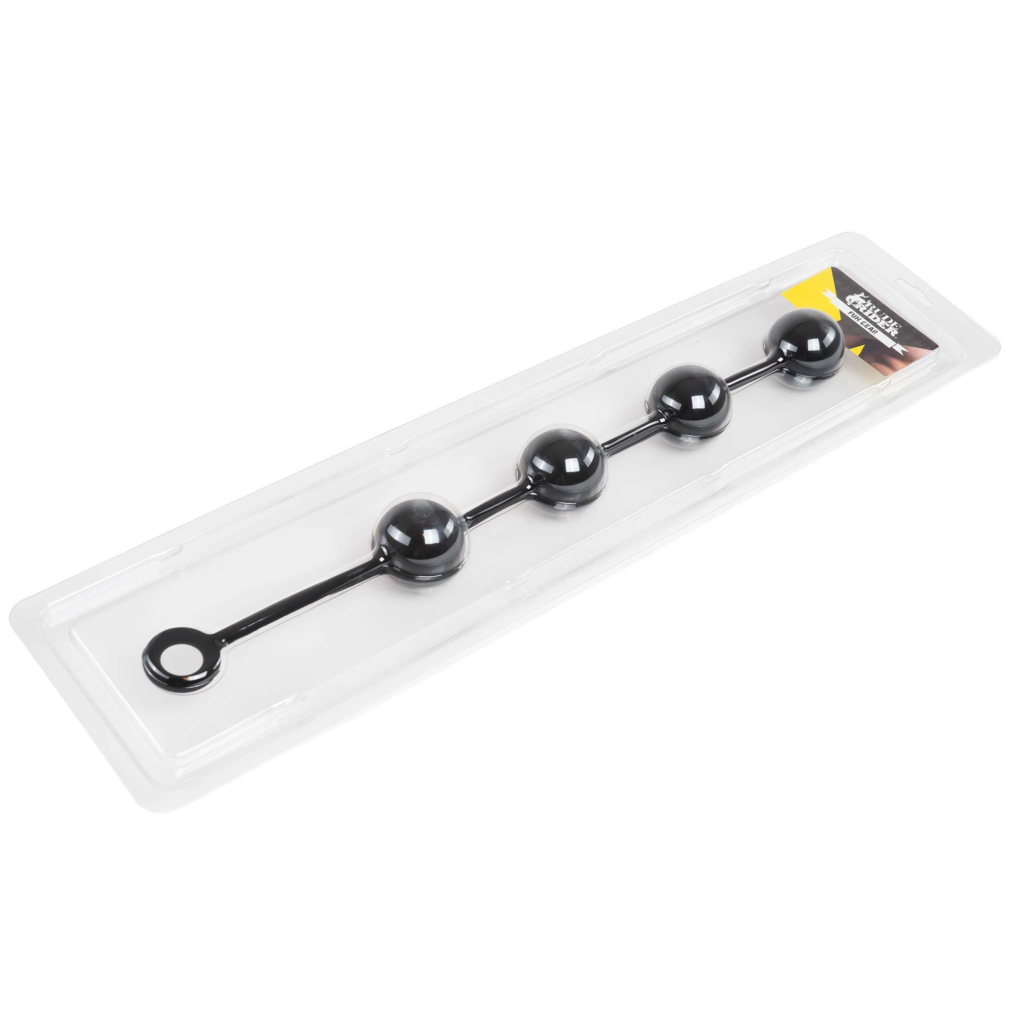 RudeRider 4-Balls Silicone-Chain, Black