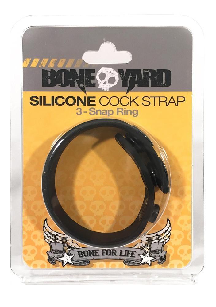 Boneyard Silicone Cock Strap, Cockring, Black, ¯ 65 mm