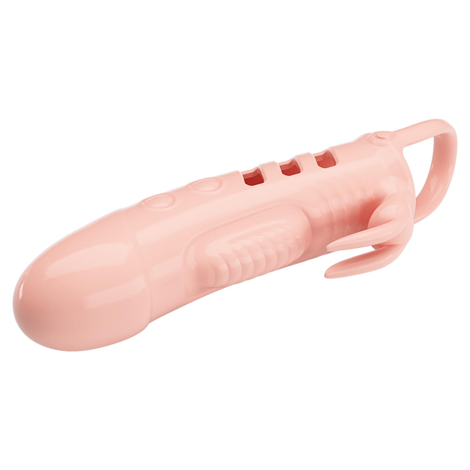 PRETTY LOVE - Sloane, penis sleeve with vibration, Light Skin, 38*187