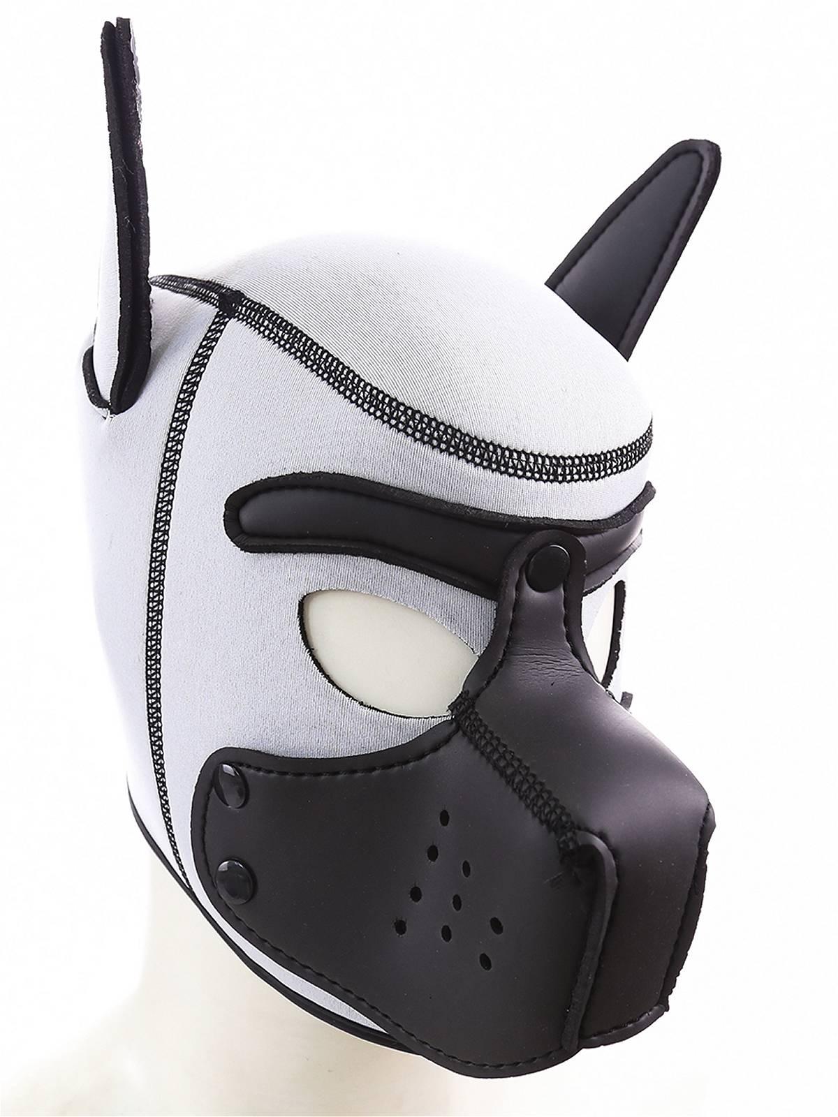 RudeRider Neoprene Puppy Hood White/Black, M size