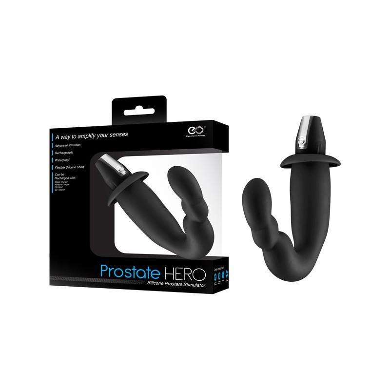 Prostate Hero Vibrator, 16,5 cm, Black