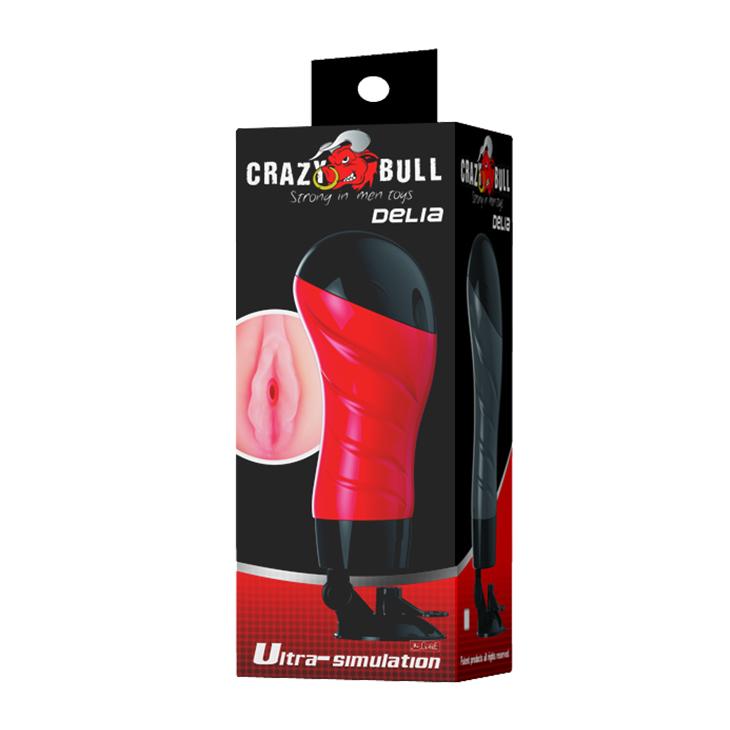 CRAZY BULL - Delia, Men's Stroker,  removable Soft TPR sleeve,   super suction base adopted to multi-angle ':100mm   L:283mm