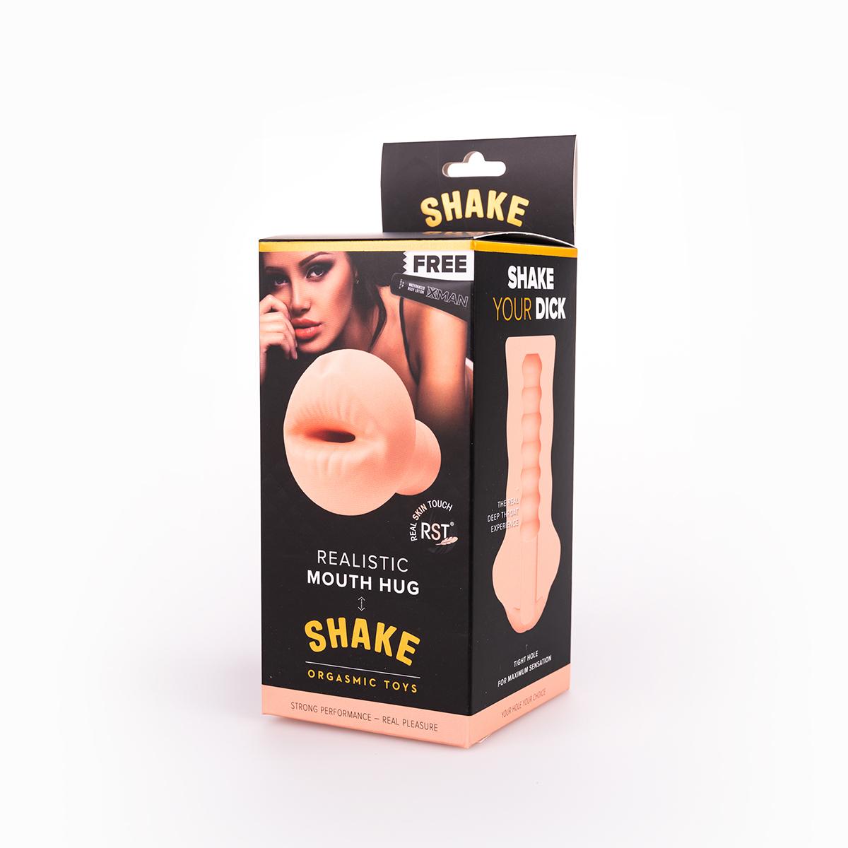 Shake Mouth Hug Masturbator, 16cm, Flesh