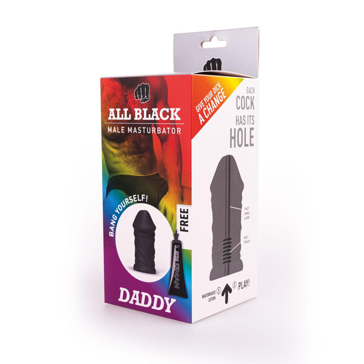 All Black Daddy Masturbator, 17 cm