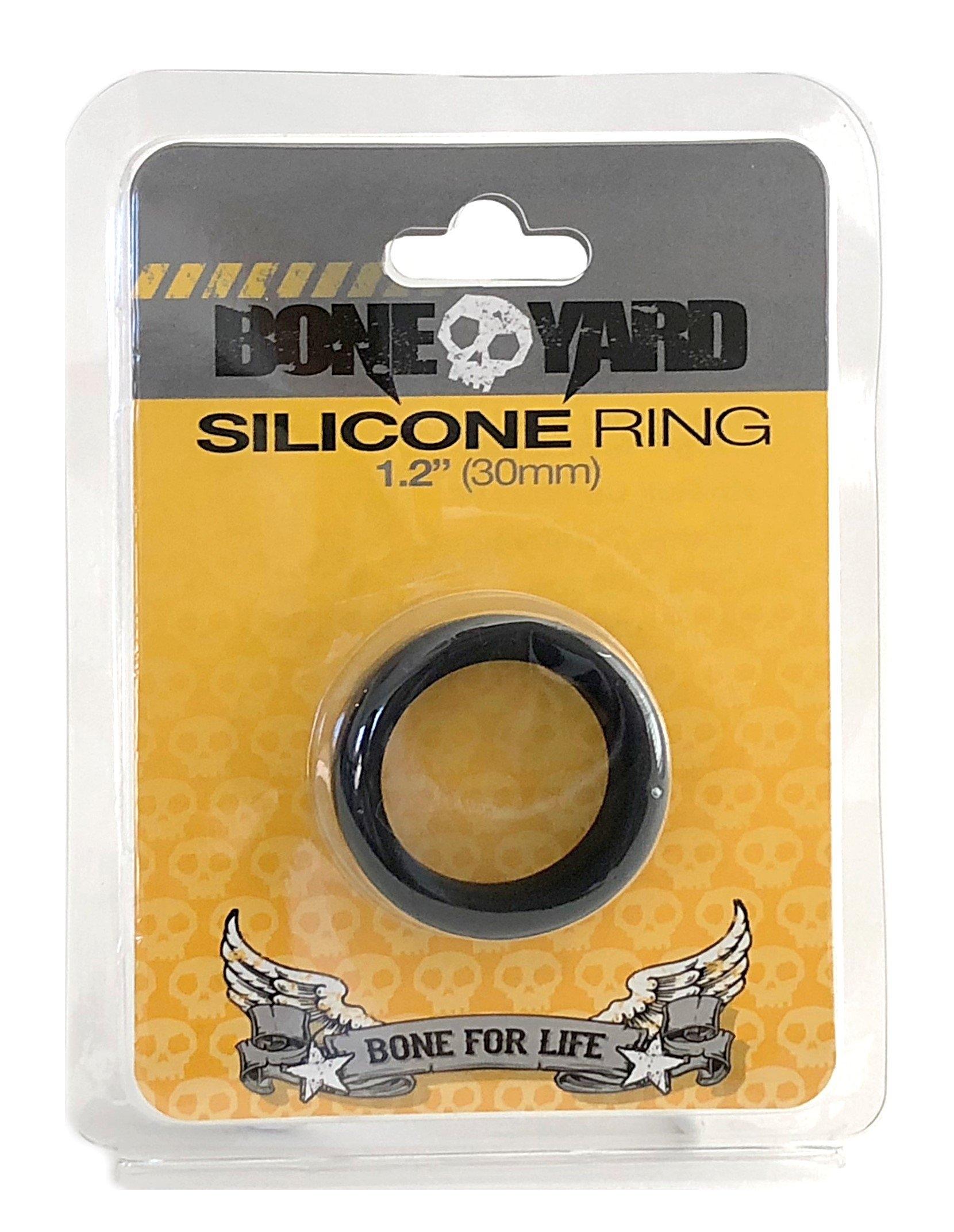 Boneyard Silicone Cockring, Black, ¯ 30 mm