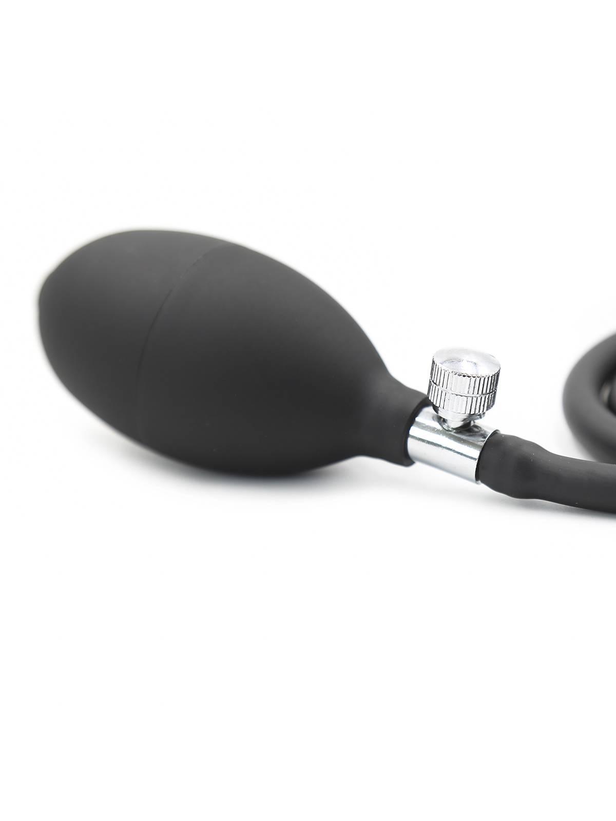 RudeRider Inflatable T-Plug Silicone Black