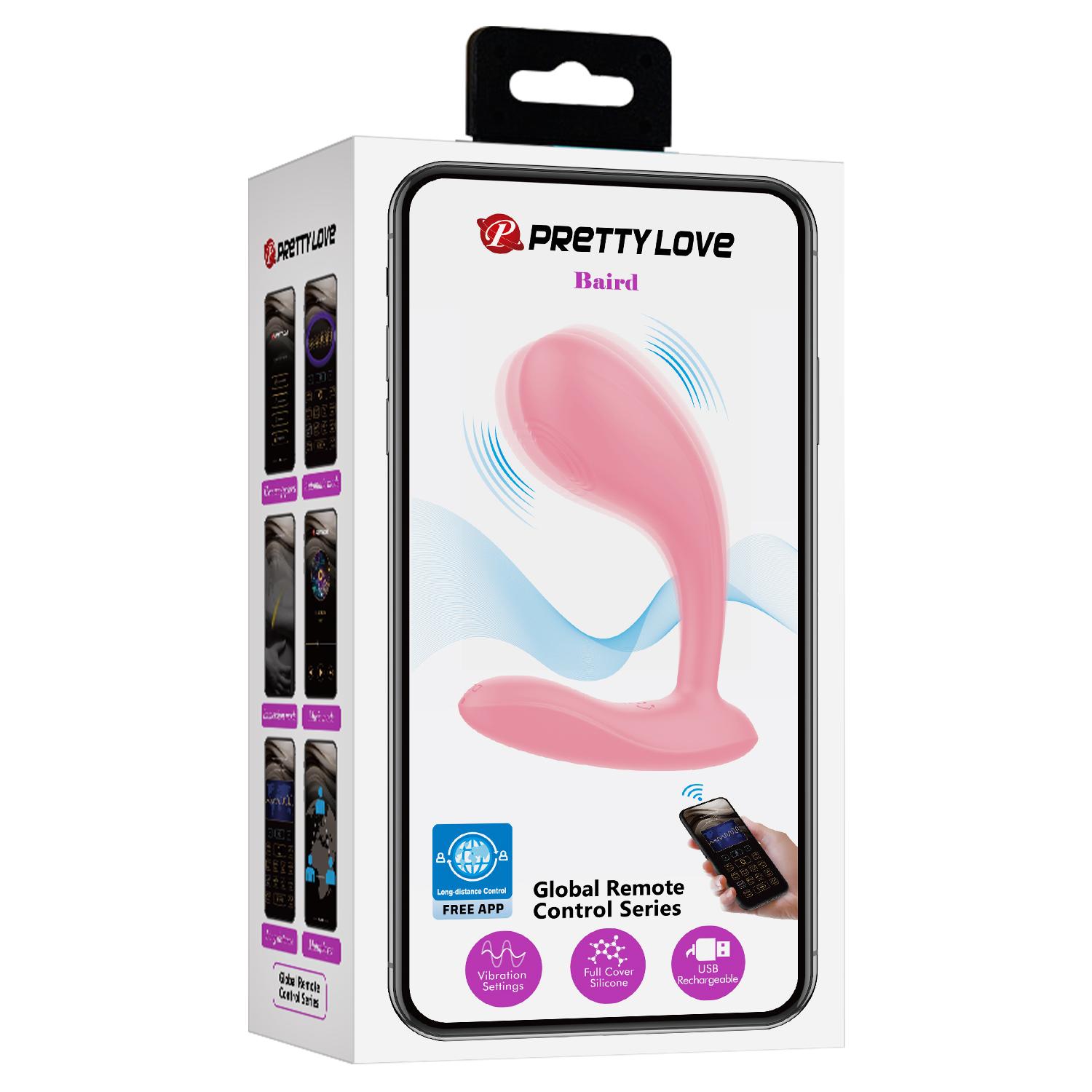 PRETTY LOVE - Baird, Mobile app control, Silicone, 12 functions of vibration, USB rechargeable. 32*108