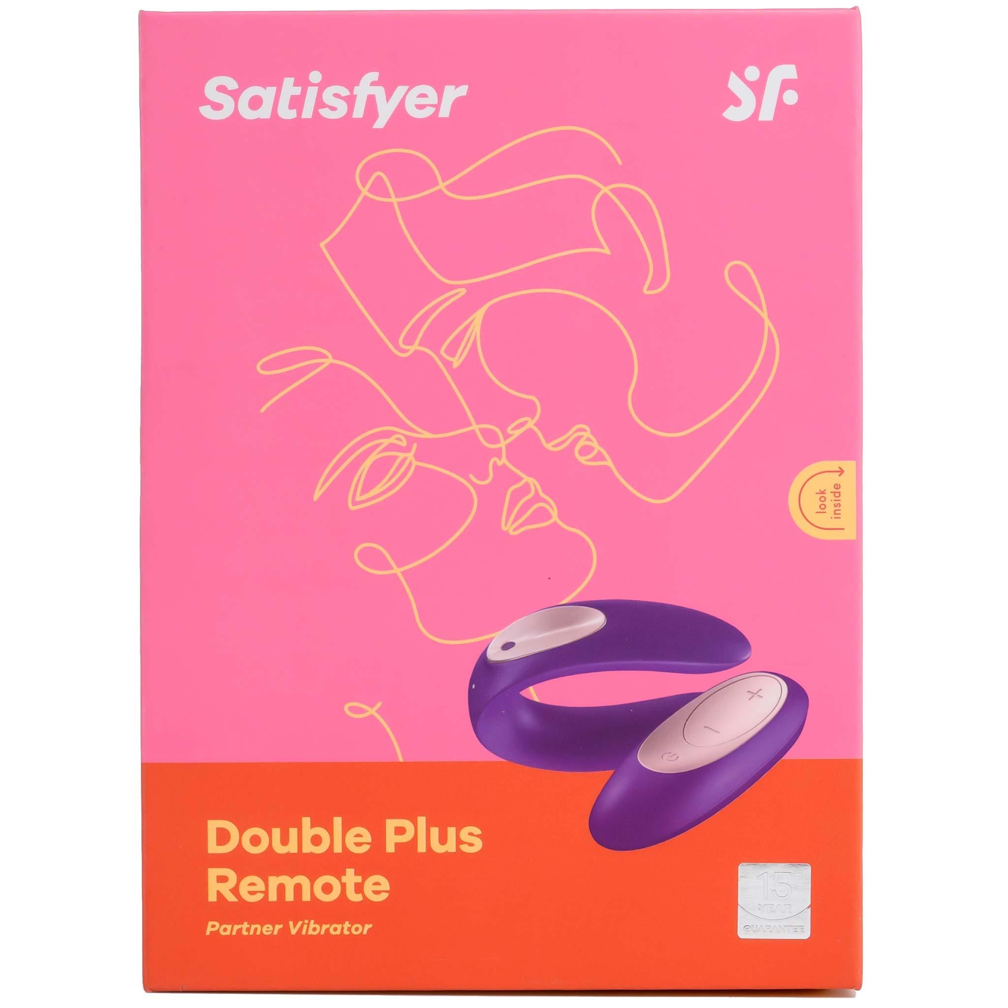 Satisfyer Double Plus Vibrator with Remote Control, Purple, 7 cm