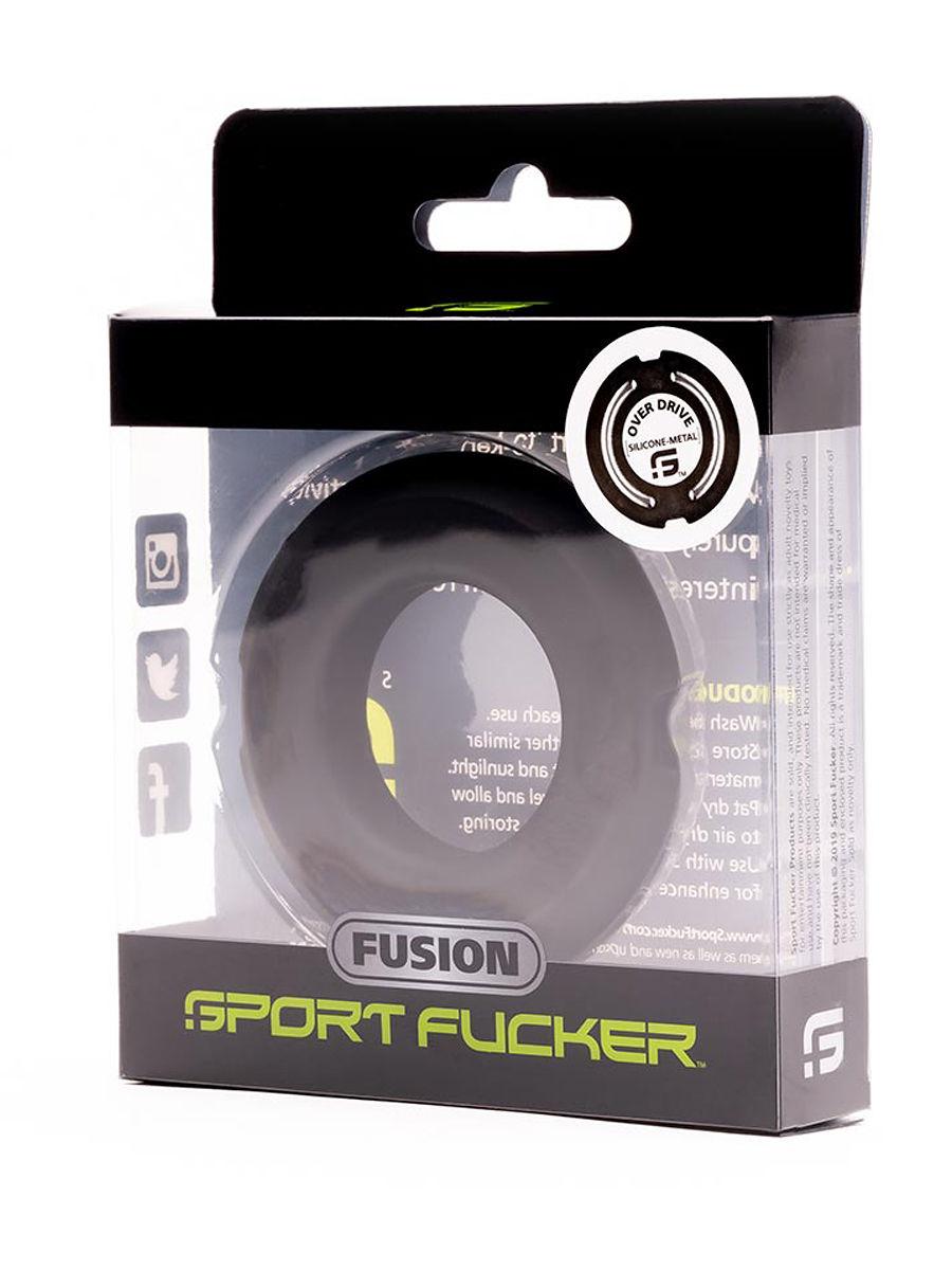 Silicone Steel Fusion Ring Overdrive Medium, Black