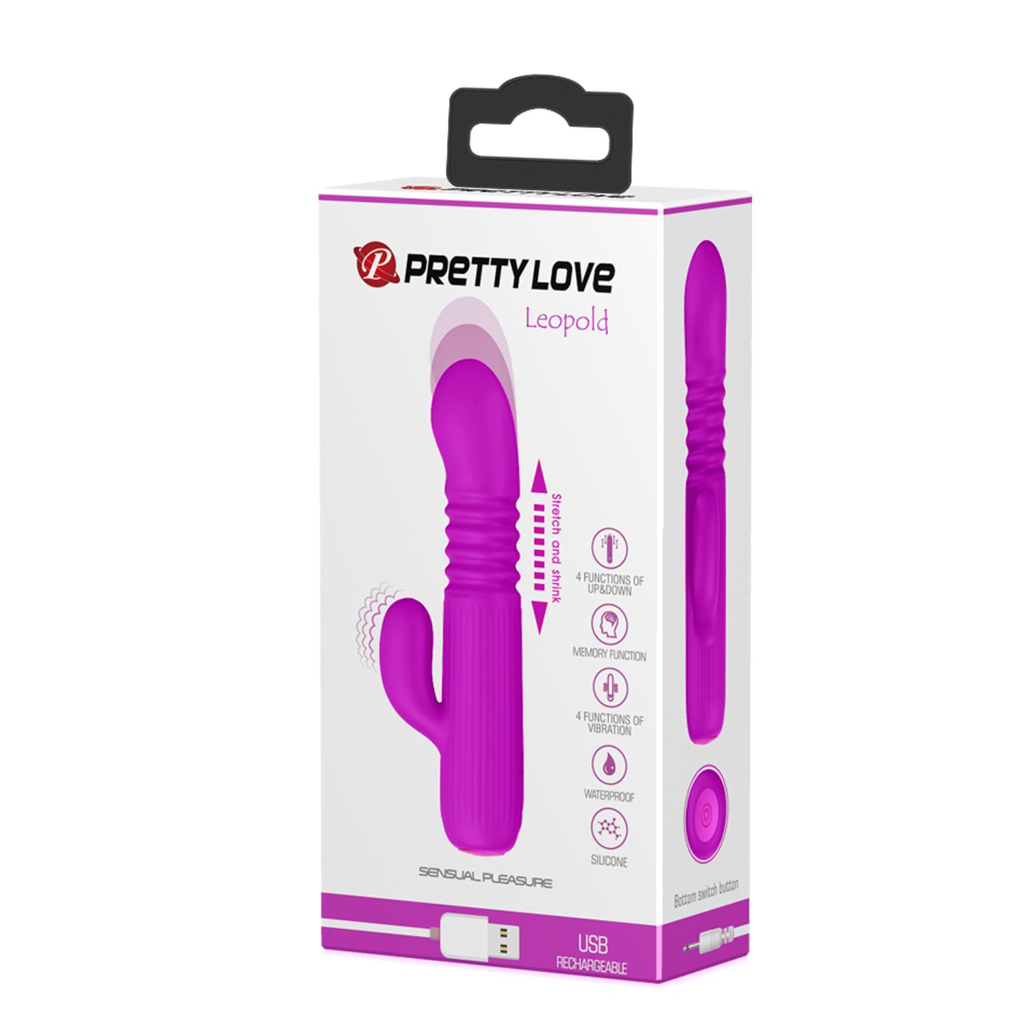 PRETTY LOVE - Domenico, 4 functions of thrusting
4 functions of vibration
waterproof
USB rechargeable
silicone, memory ': 29 mm        L: 155 mm