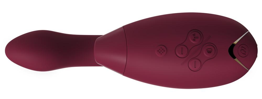 Womanizer Duo Vibrator, Bordeaux Red, 20,3 cm