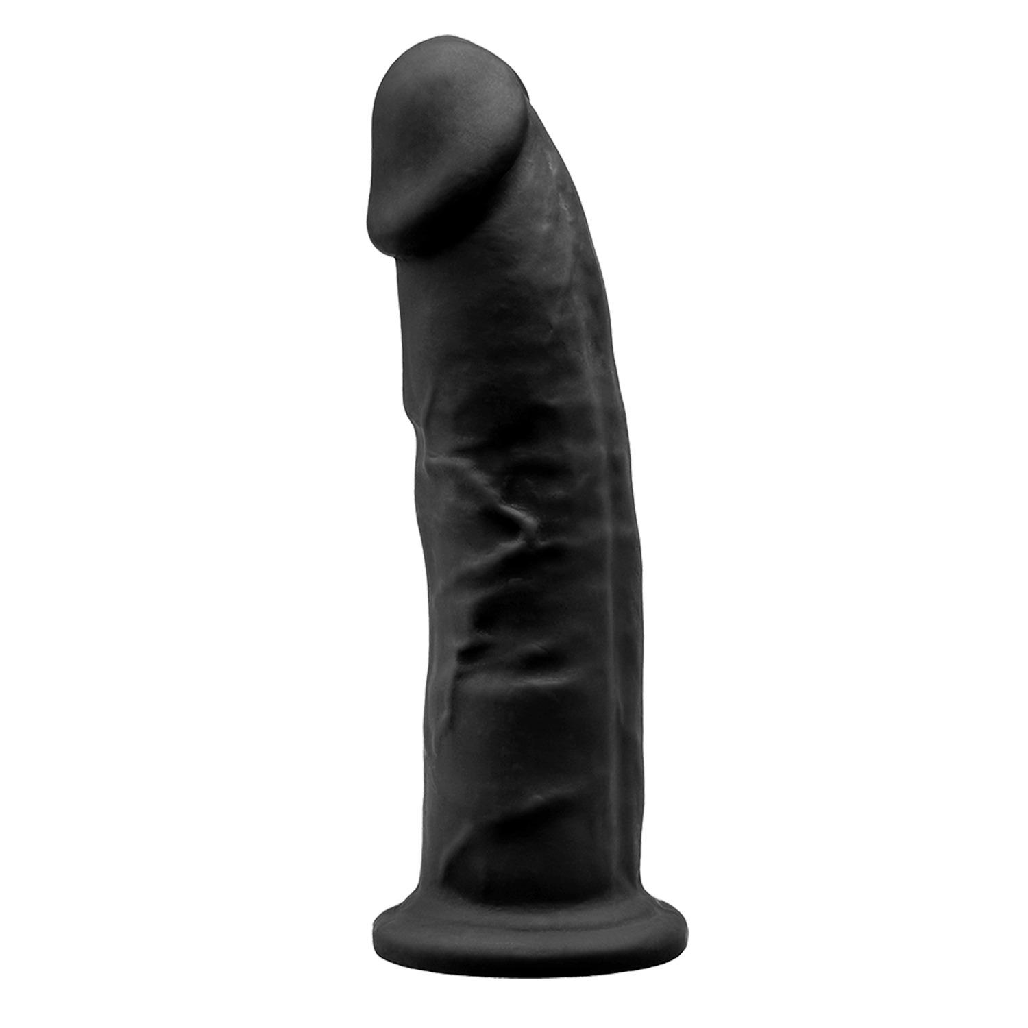 SILEXD Premium Silicone Dildo Model 2, 22,8 cm, Black