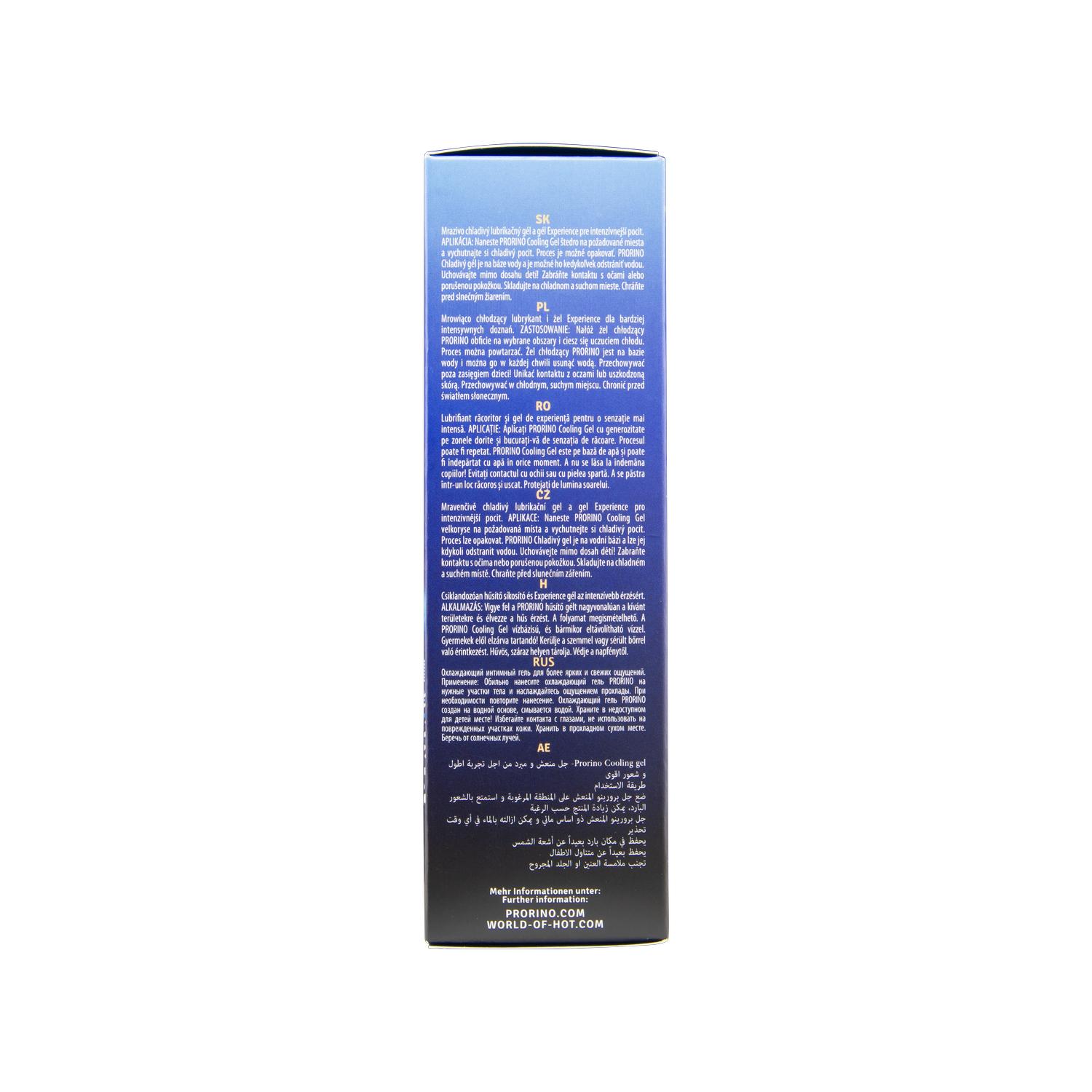 PRORINO Intimate Cooling Gel strong for men, 100ml/3.4fl.oz