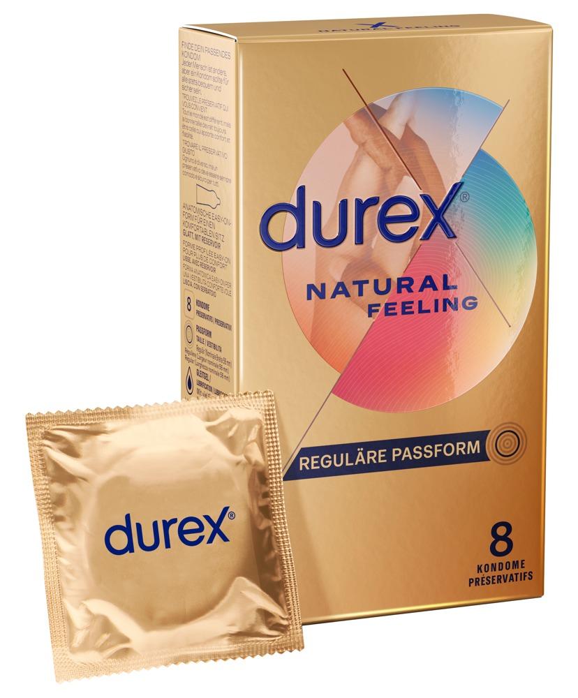 Durex Natural Feeling Condoms 8 pcs, Latex Free, with Reservoir, Ø 56mm, 200mm