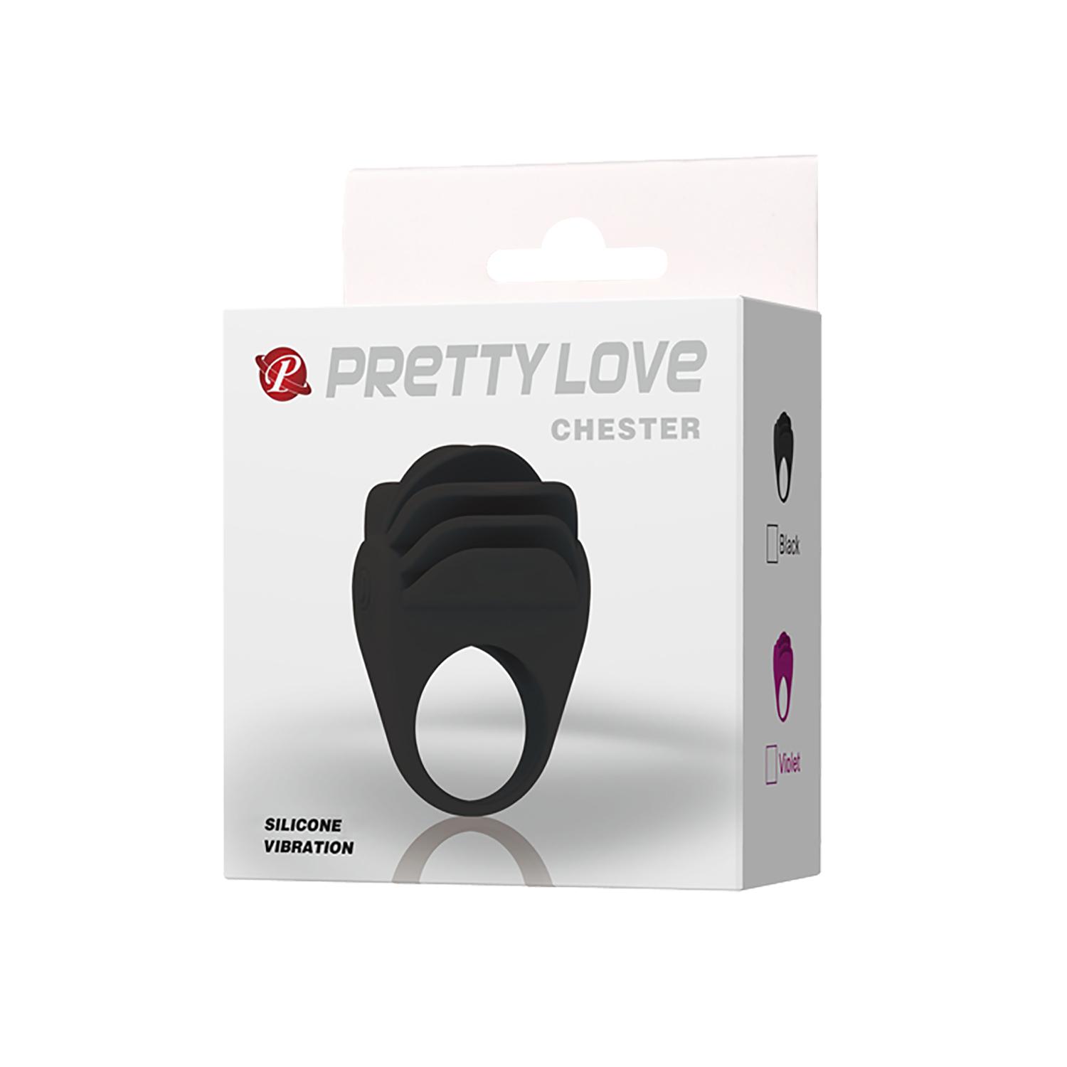 PRETTY LOVE - Chester, silicone, powerful vibration, 3 LR41 batteries ':30mm   L:61mm