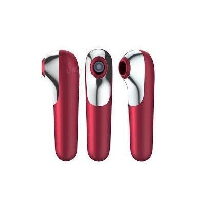 Satisfyer Dual Love Connect App Vibrator + Druckwellentoy, Red, 16 cm