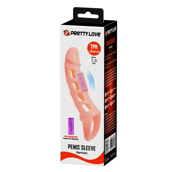 BAILE - Harrison, Penis extended Sleeve, mini vibrator, super-stretchy TPR material ':35mm   L:160mm