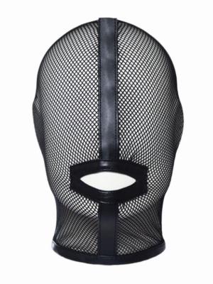 RudeRider Fishnet Hood with String Fastener Black