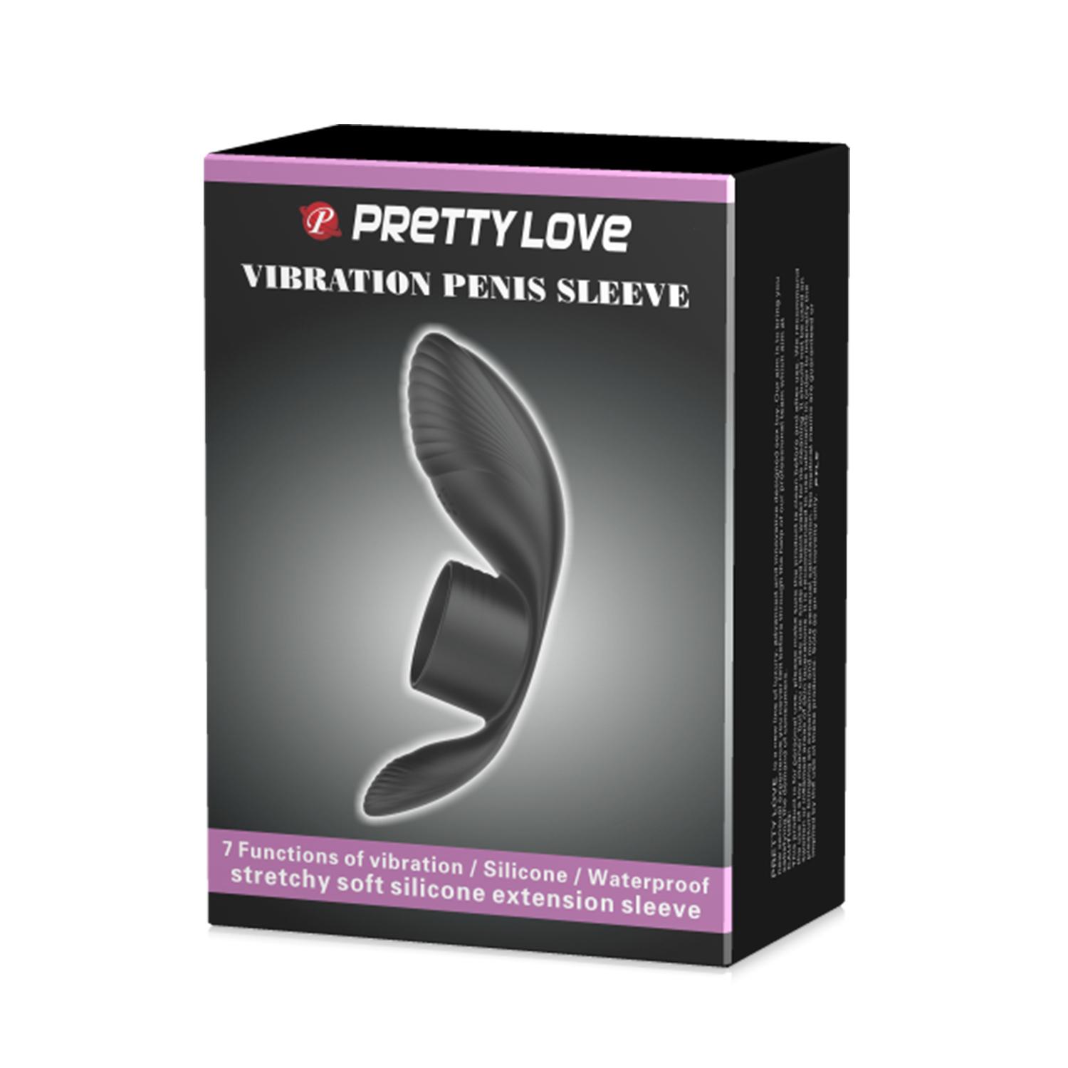 PRETTY LOVE - Vibration Penis Sleeve , 7 functions of vibration
waterproof, memory
USB rechargeable
silicone L:110mm W:45mm H:47mm