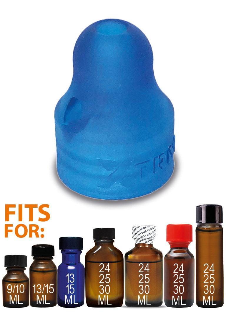 XTRM Booster Small, Poppers Inhaler for Most Bottles, Blue, Ø 2 cm (0,8 in)