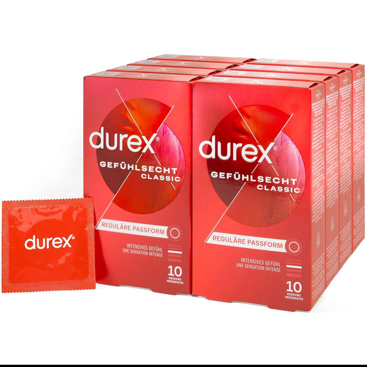 Durex Gefühlsecht Classic Condoms 10pcs, with Reservoir, Ø 56mm, 195mm