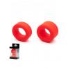 Sport Fucker Soft Silicone Nutt Job Set Cockring, Red